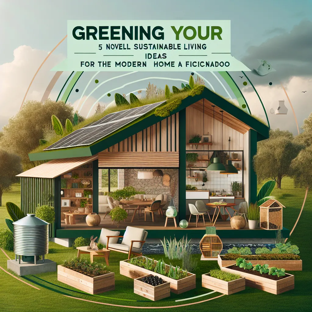 Greening Your Habitat: 5 Novel Sustainable Living Ideas for The Modern Home Aficionado
