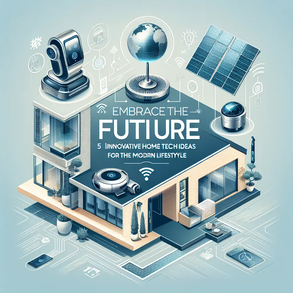 Embrace the Future: 5 Innovative Home Tech Ideas for the Modern Lifestyle